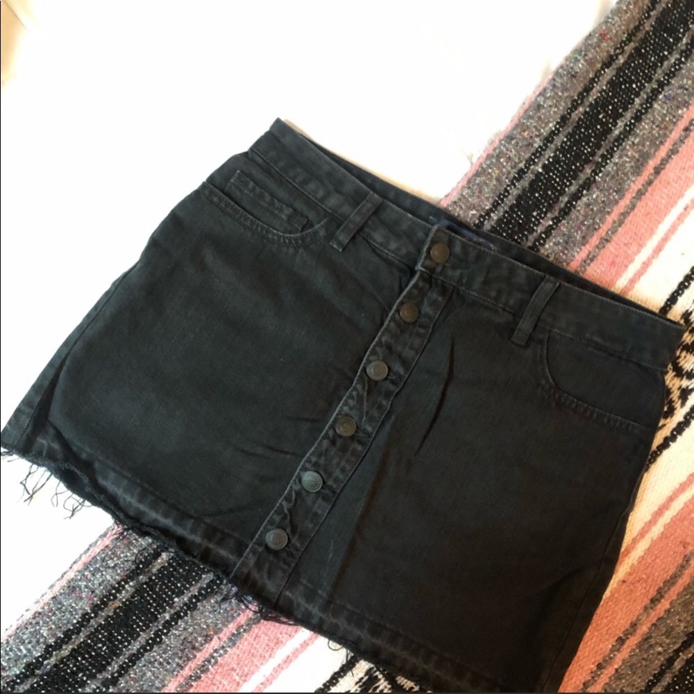 Hollister black denim skirt
